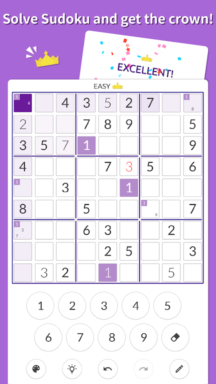 Sudoku Kingdom - Sudoku puzzle ဖန်သားပြင်ဓာတ်ပုံ 0