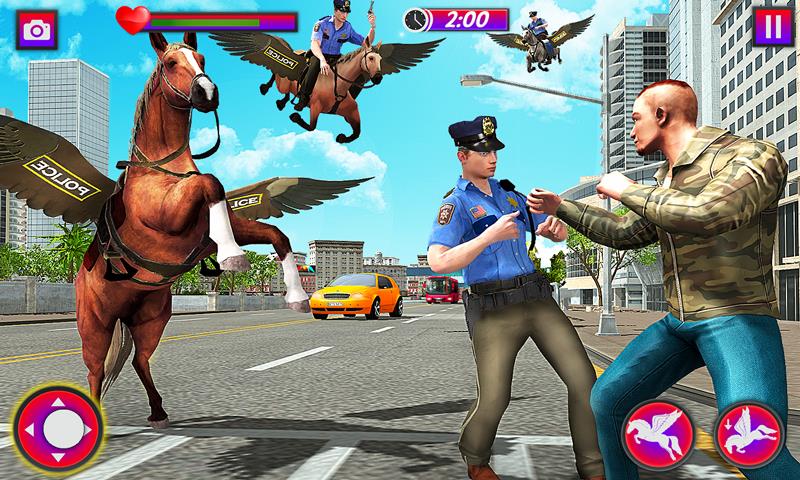 Flying Horse Police Chase Sim 螢幕截圖 1