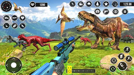 Real Dino Hunting 3D shooting Ekran Görüntüsü 3