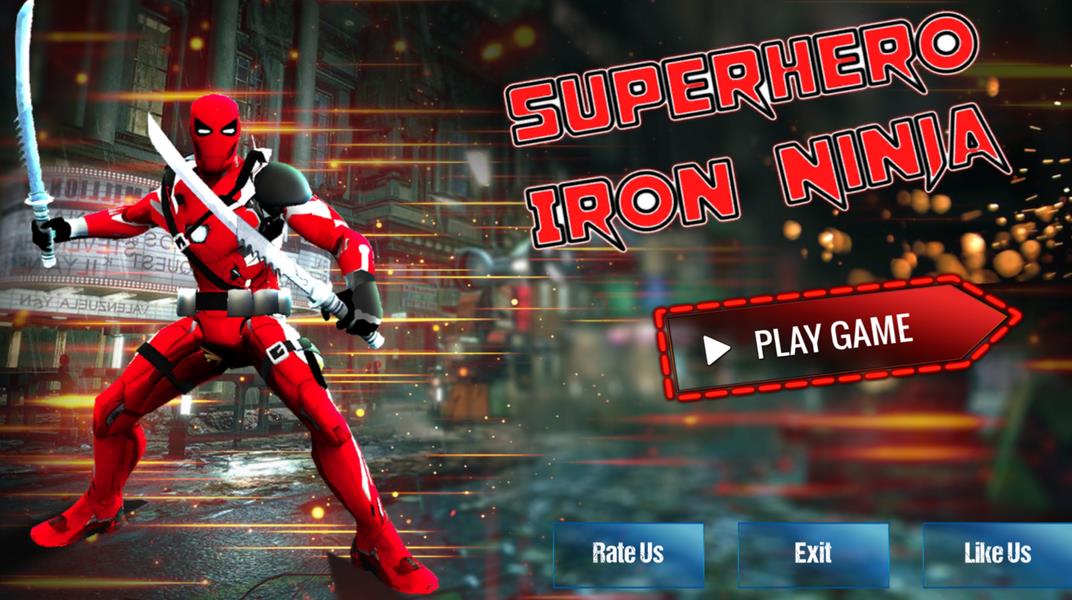 Superhero Iron Ninja Battle স্ক্রিনশট 0