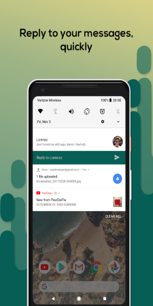 Schermata Material Notification Shade 0