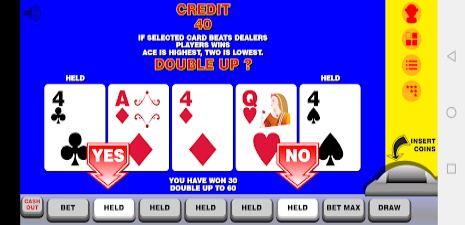 Video Poker with Double Up Zrzut ekranu 1