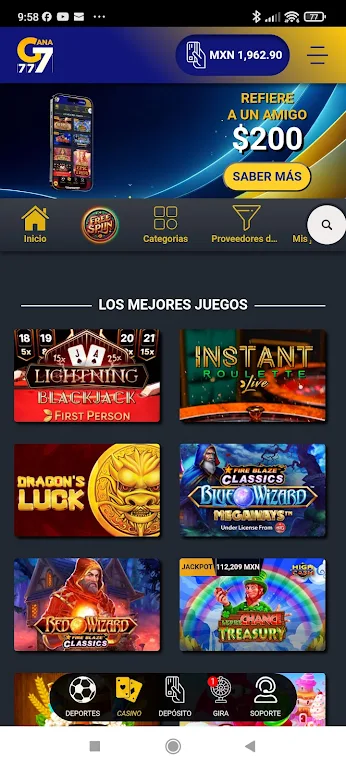 Gana777 Apuestas y Casino Capture d'écran 3