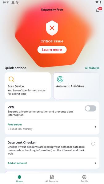 Kaspersky Antivirus & VPN Ảnh chụp màn hình 0