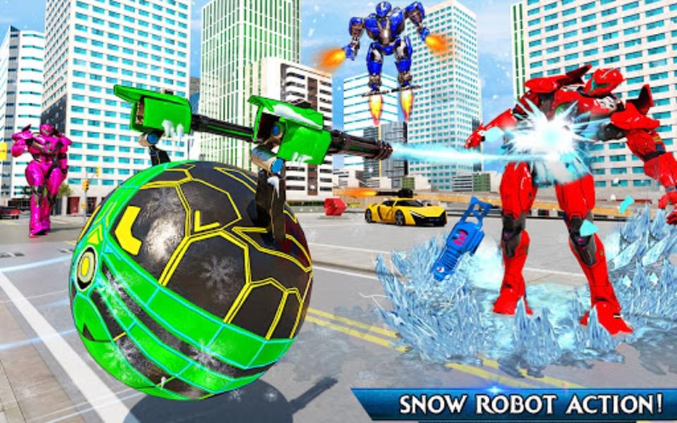 Snow Ball Robot Bike Games स्क्रीनशॉट 2