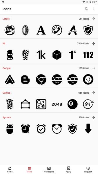 Zwart - Black Icon Pack 螢幕截圖 0