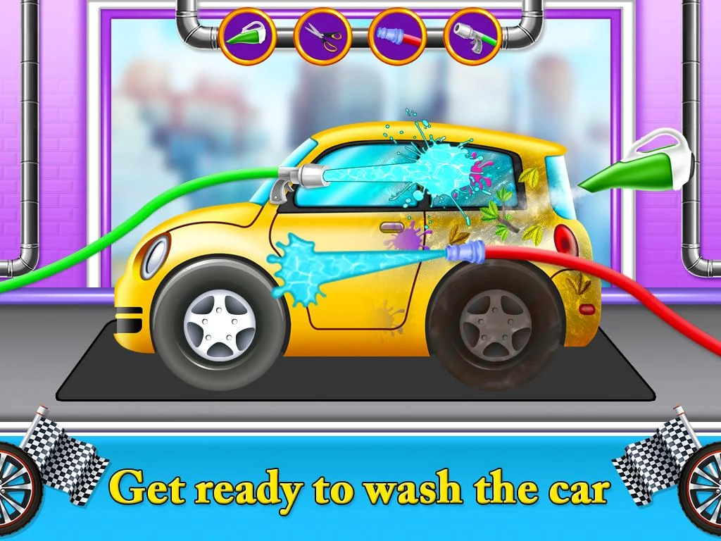 Auto car wash garage game स्क्रीनशॉट 0