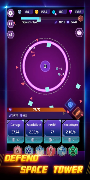 Space Tower - Galaxy Tower TD Mod ဖန်သားပြင်ဓာတ်ပုံ 0