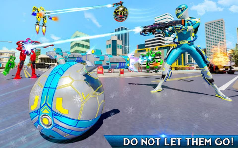 Snow Ball Robot Bike Games Tangkapan skrin 1