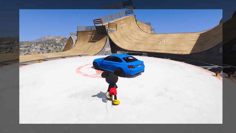 Mickey Race Mega Ramp Car 螢幕截圖 0