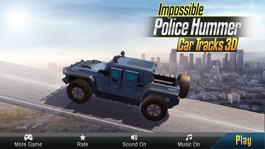 Impossible Ramp Hummer Car 3D Captura de tela 0