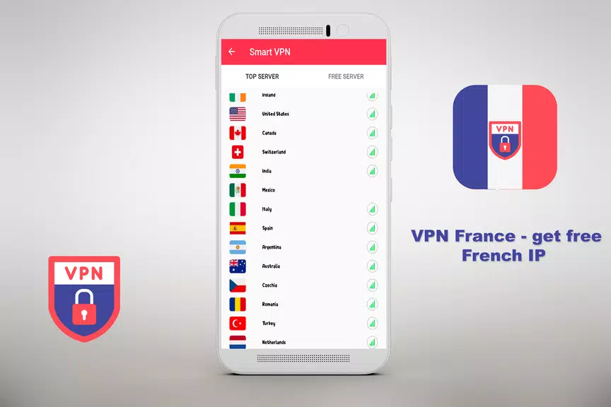 VPN Free - get free French IP Security  ⭐️⭐️⭐️⭐️⭐️ Tangkapan skrin 1