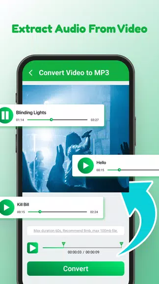 Video to MP3: Video Converter 螢幕截圖 1