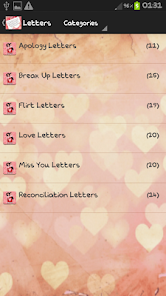 Love Letters & Romantic Quotes スクリーンショット 0