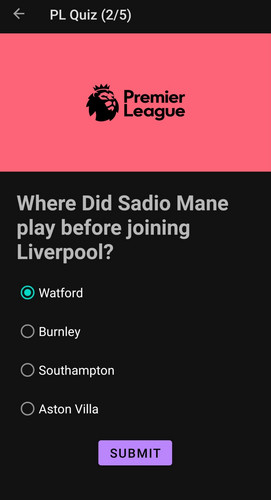 Premier League Quiz应用截图第2张