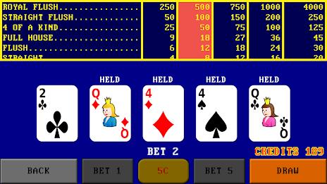 Video Poker Simulator Schermafbeelding 0