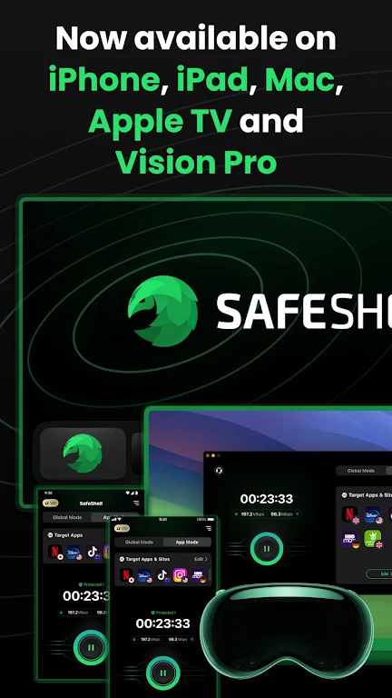 SafeShell VPN - Stream Freedom Schermafbeelding 3