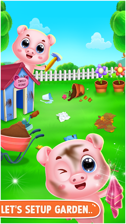 pinky pig daycare salon games ภาพหน้าจอ 2