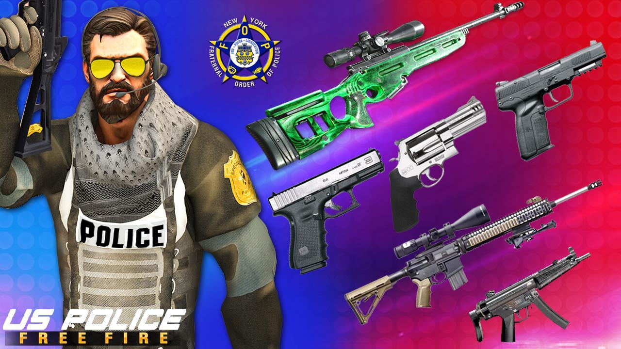 US Police Free Fire - Free Action Game Capture d'écran 2