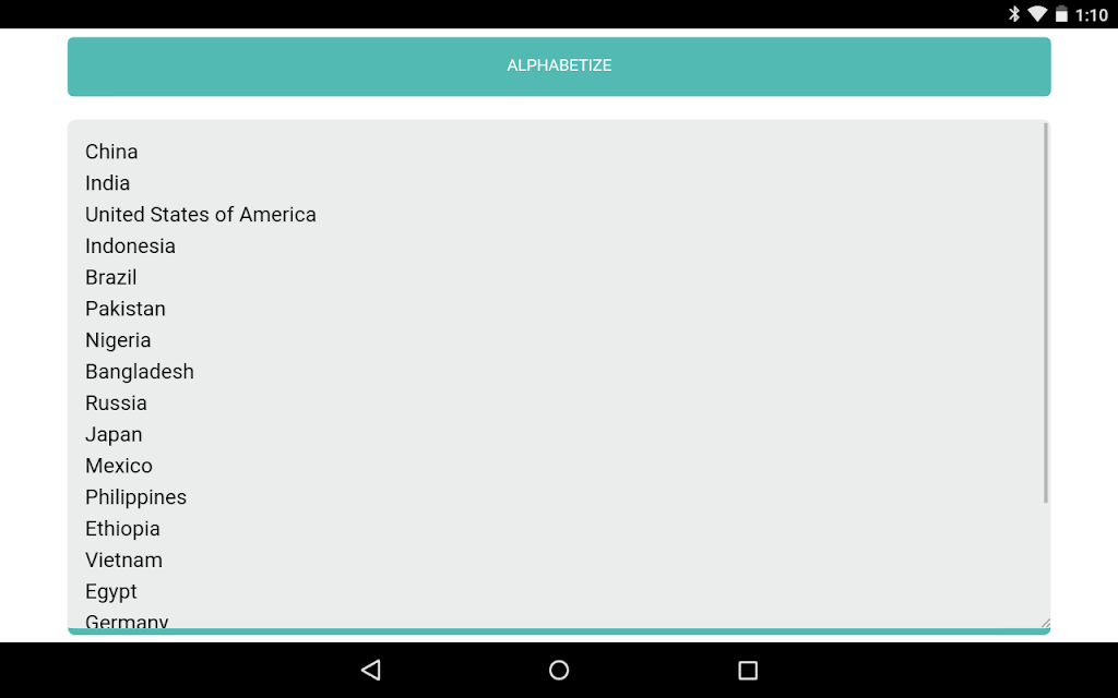 Alphabetizer Captura de tela 0