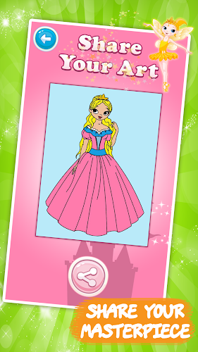 Princess Coloring - Kids Fun ဖန်သားပြင်ဓာတ်ပုံ 3