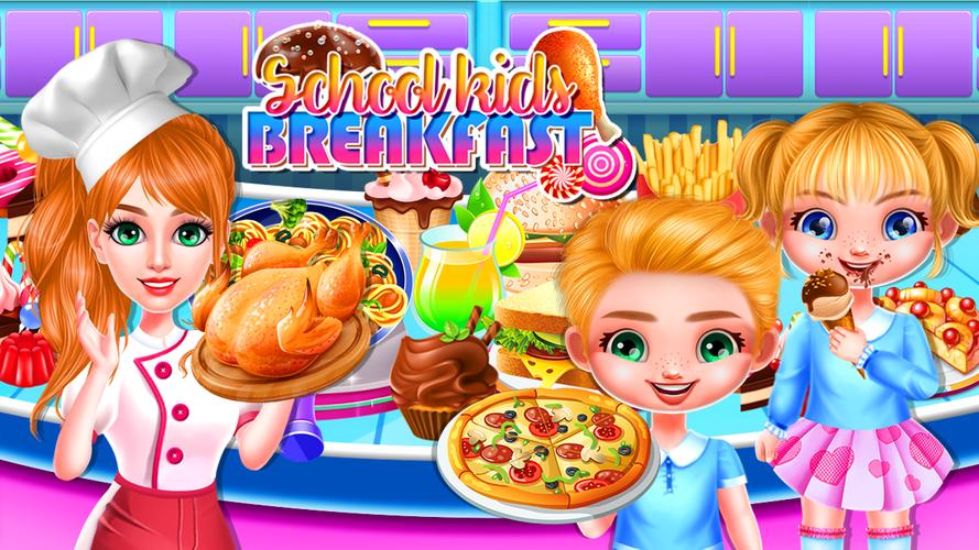 School Toddlers Breakfast Food Tangkapan skrin 1