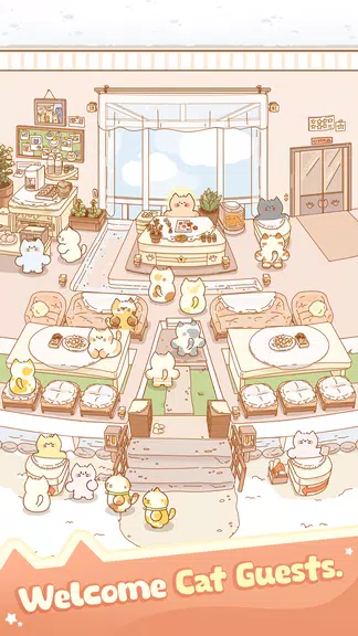 Idle Cat Hotel - Tycoon Games 螢幕截圖 1