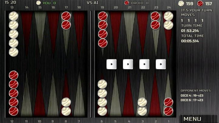 Schermata Backgammon Games : 18 3