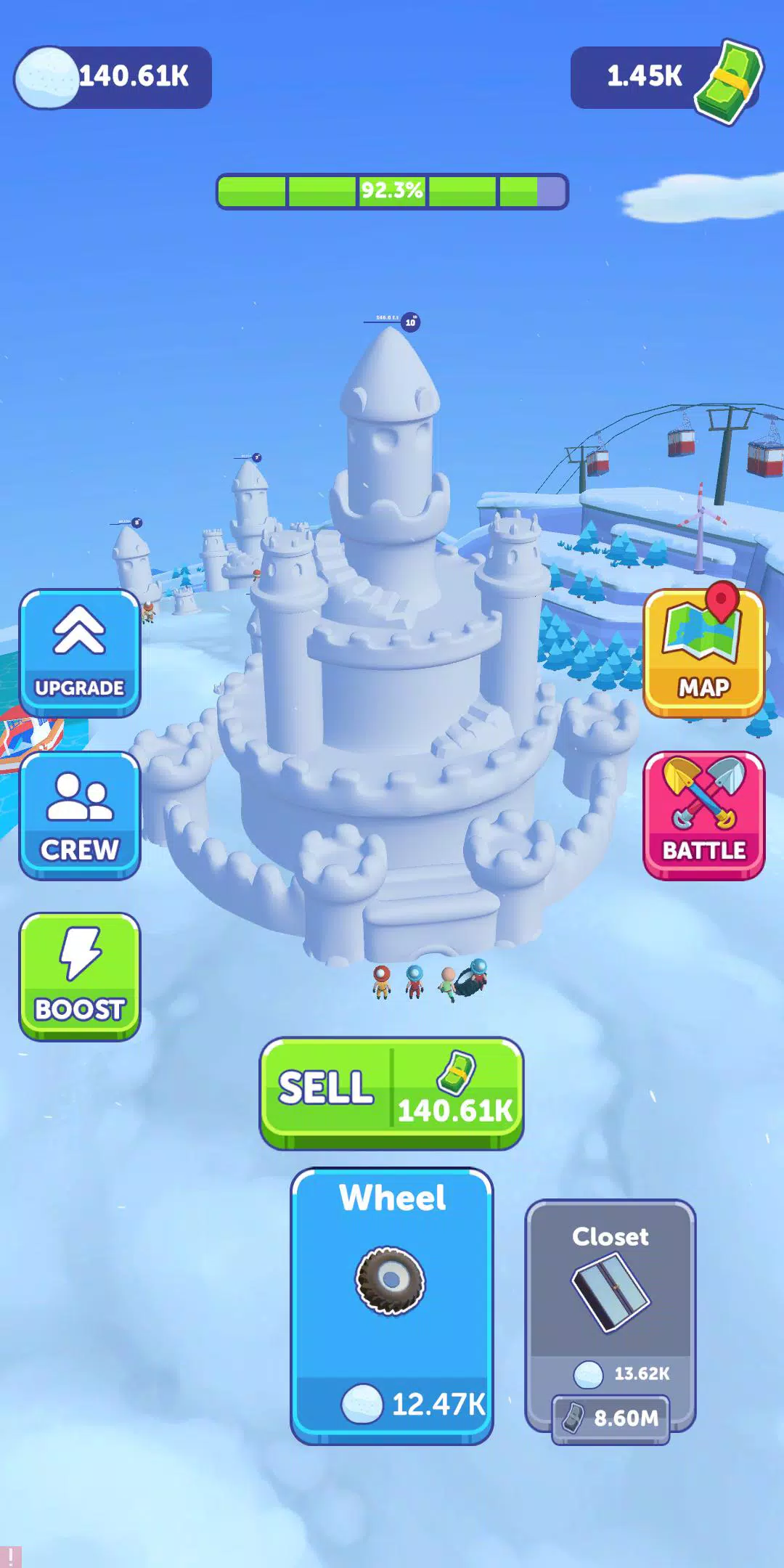 Snow Castle: Idle Clicker スクリーンショット 1