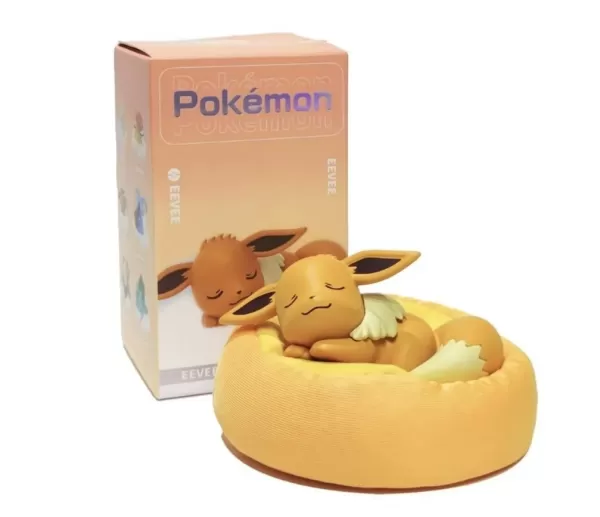 Pokemon eevee အိပ်ပျော်နေသောအိတ်နှင့်အတူ figurine အိပ်စက်ခြင်း
