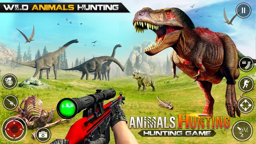 Dinosaur Hunting Gun Games 螢幕截圖 0