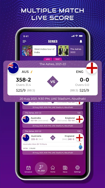 CricScore Line Guru Pro - Live ภาพหน้าจอ 0