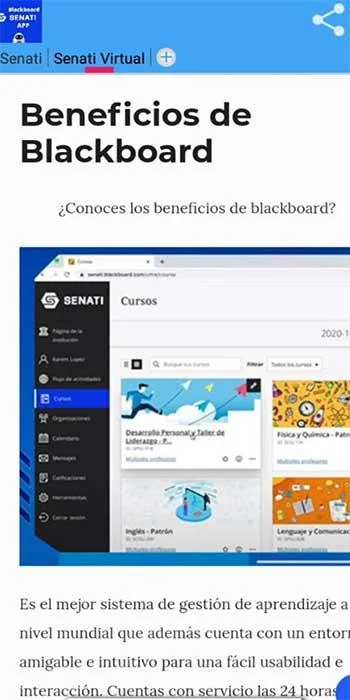 Senati Blackboard ဖန်သားပြင်ဓာတ်ပုံ 0
