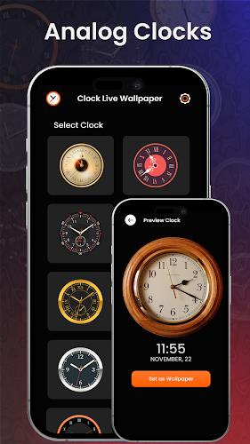 Analog Clock Wallpaper：3DClock स्क्रीनशॉट 0