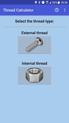 Schermata Thread calculator 0