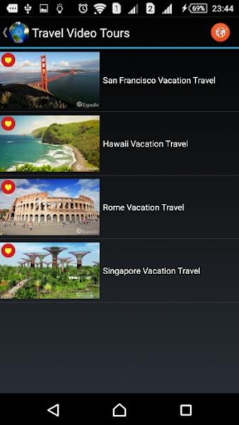 Travel Video Tours ภาพหน้าจอ 2