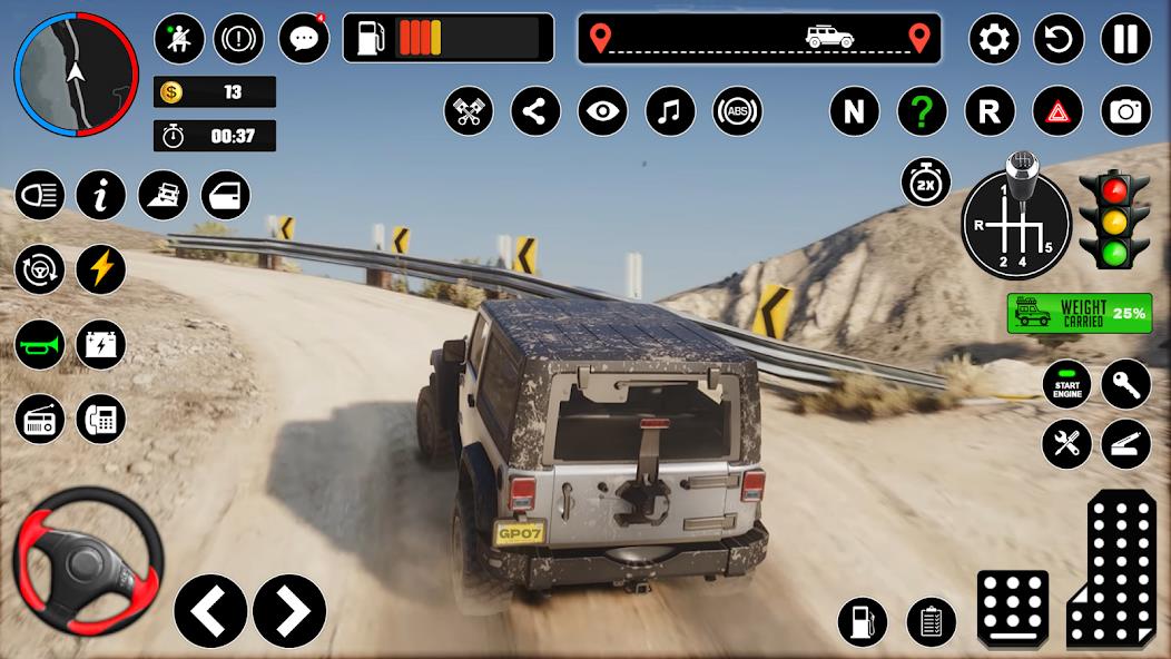 Offroad Jeep Driving & Parking Mod Ekran Görüntüsü 1