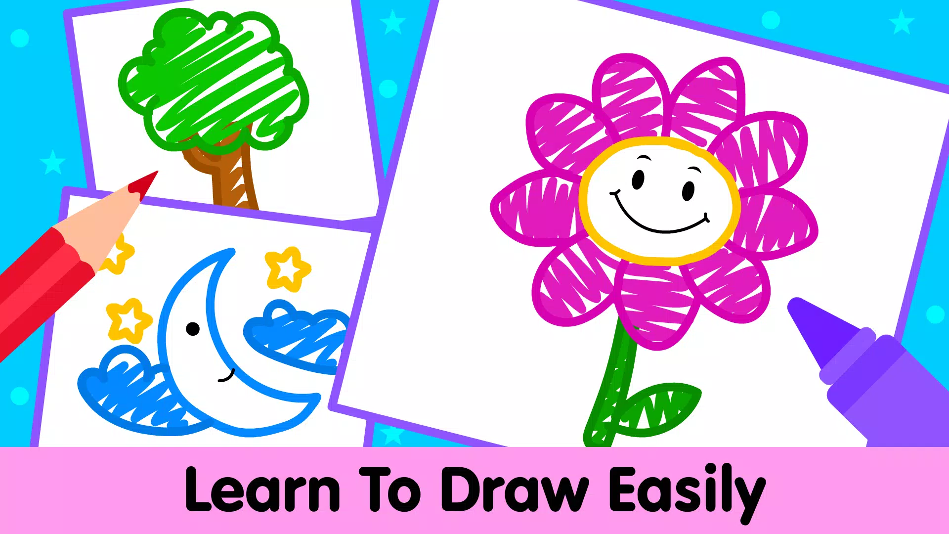 Kids Drawing & Painting Games Ekran Görüntüsü 1