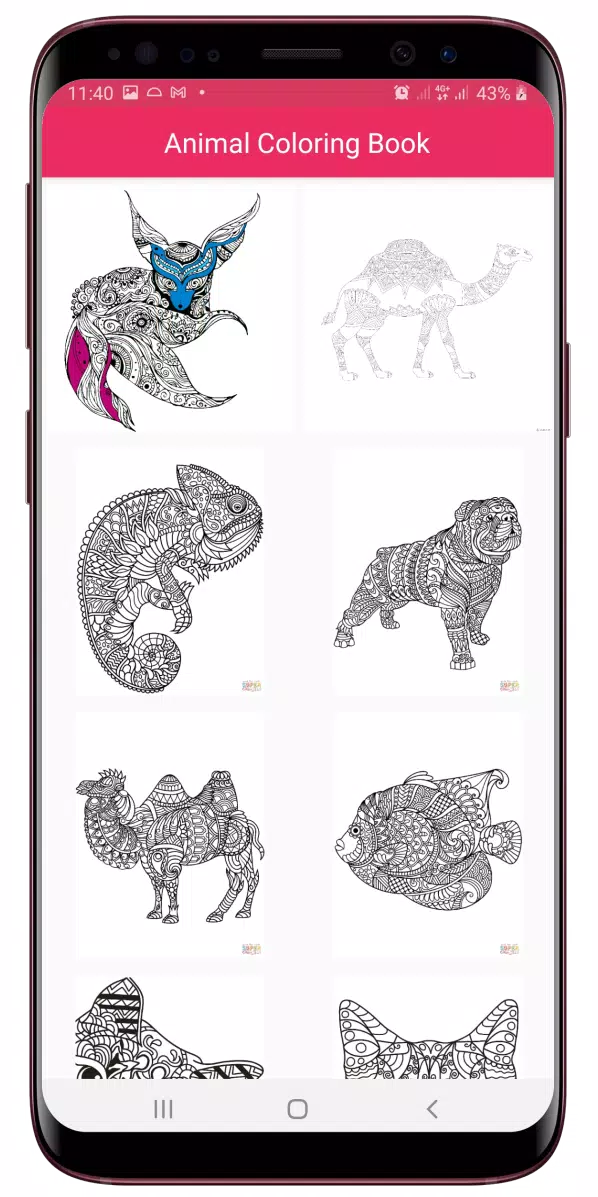 Animal Mandala Coloring Book ภาพหน้าจอ 1