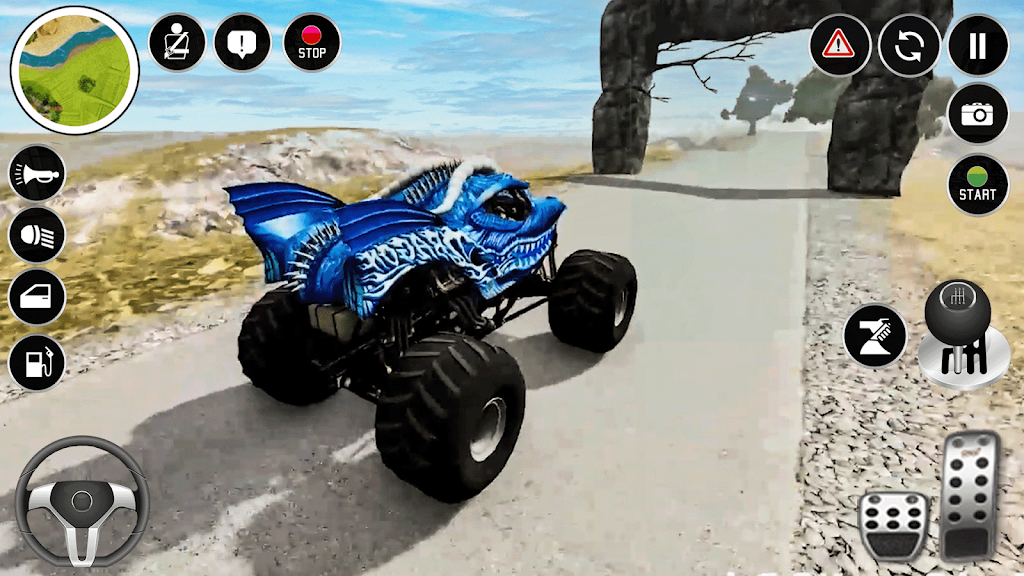 Schermata Real Monster Truck Game 3D 0