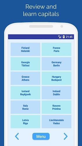 Capitals of the countries Quiz 螢幕截圖 2