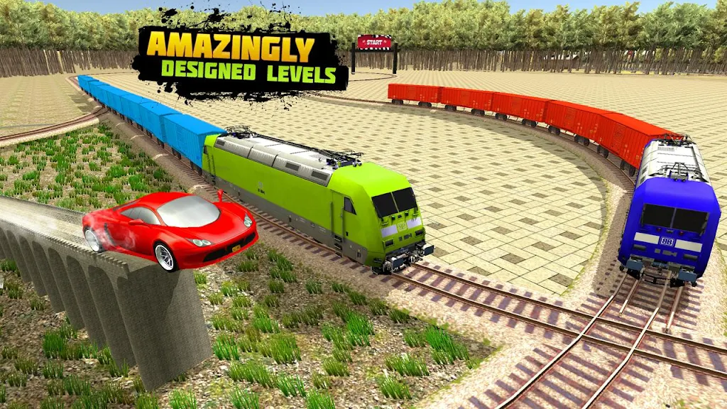 Train Racing 3d- Bus Vs Train 스크린샷 2