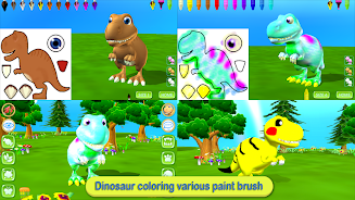 Dinosaur Coloring 3D - AR Cam Ekran Görüntüsü 0