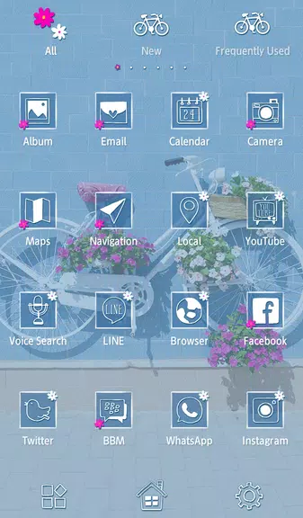 Vintage Floral Bike Theme ภาพหน้าจอ 1