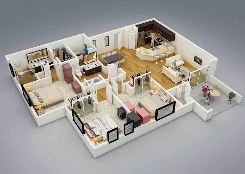 3D small house design 螢幕截圖 1