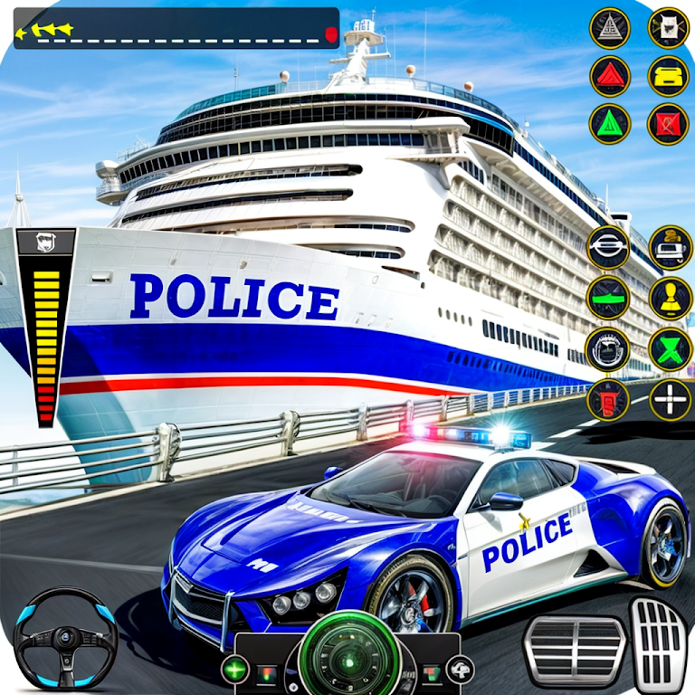 Police Muscle Car Cargo Plane应用截图第2张