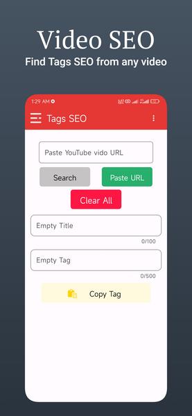 Tags SEO - Video Finder Captura de pantalla 3