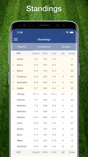 Football NFL 2017 Schedule, Live Scores, & Stats Tangkapan skrin 1