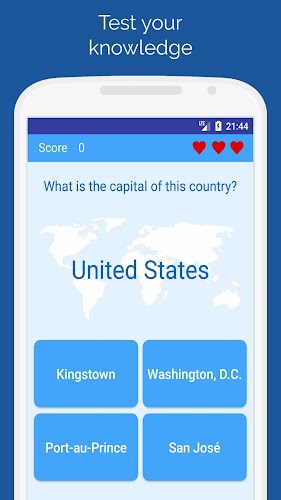 Capitals of the countries Quiz 螢幕截圖 0