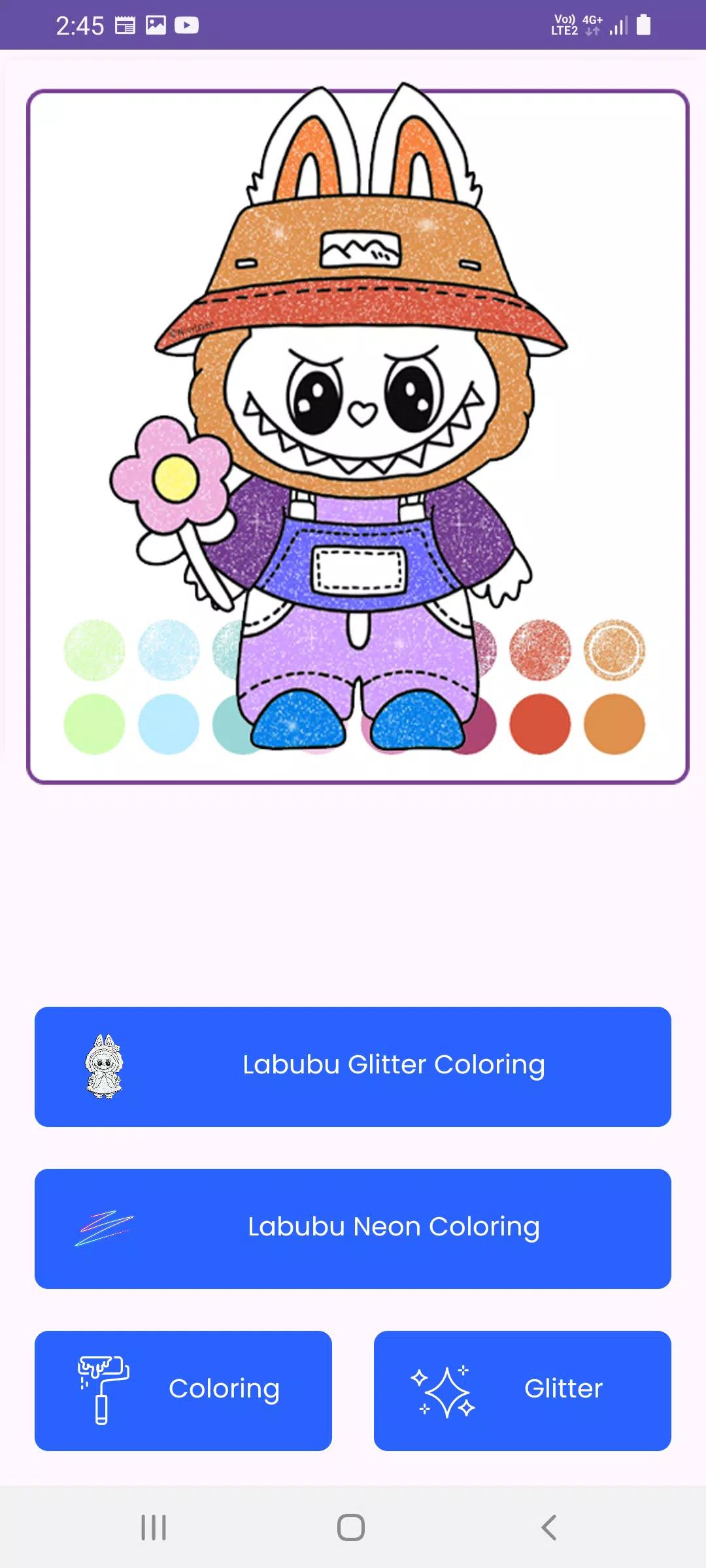 Labubu Glitter Coloring Ekran Görüntüsü 0